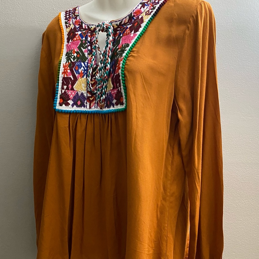 Boho Style Embroidered Blouse